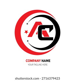 Modern AC Monogram Logo Branding Design. Vector illustration.