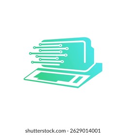 Modern Accelerated Computer Vector Art, logo modern computer 