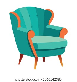 modern accent chair vector art for home and interior design