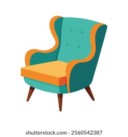 modern accent chair vector art for home and interior design