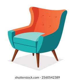 modern accent chair vector art for home and interior design