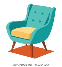 modern accent chair vector art for home and interior design