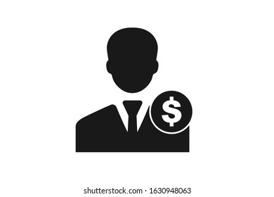 Modern account manager icon vector