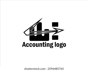 Modern Accounting Logo with Arrow, Symbolizing Growth