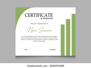 Modern achievement award certificate template