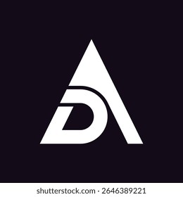 Modern Ad or Da letter monogram logo for business branding, identity, or digital design use.