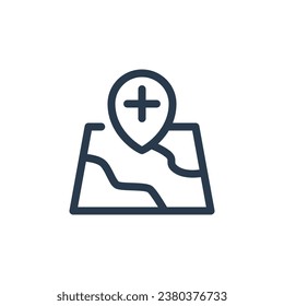 Icono de adición de destino moderno para navegación