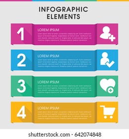Modern add infographic template. infographic design with add icons includes . can be used for presentation, diagram, annual report, web design.