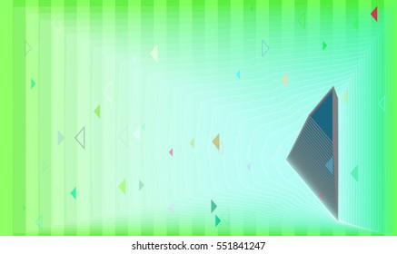 modern adornment around plan, triangle vector background between colorful kit