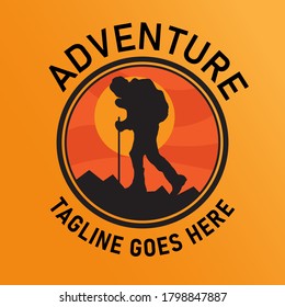 Modern adventure template logo design. vector