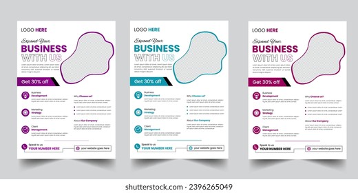 modern advertisement Flyer collection, set of flyer template, brochure, realtor, real estate leaflet, marketing agency layout, cleaning service, construction flier, a4 business flyer