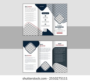 Modern advertising Business Marketing tri-fold brochure design template vector. corporate Business tri-fold brochure design. company service tri-fold brochure for marketing.