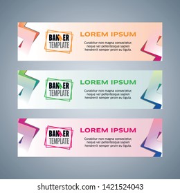 Modern advertising creative web banner design template