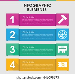 Modern advertising infographic template. infographic design with advertising icons includes hummer, ad. can be used for presentation, diagram, annual report, web design.