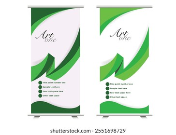 Ilustración vectorial de Anuncio enrollable de publicidad moderna 