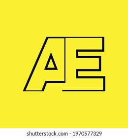 Modern AE Letters. Logo Design for Business
