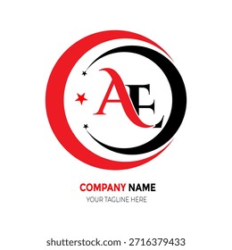 Modern AE Monogram Logo Branding Design. Vector illustration.