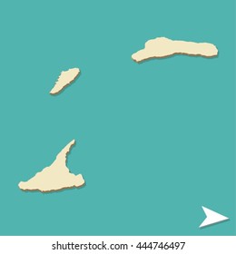 Modern Aerial Map of Comoros
