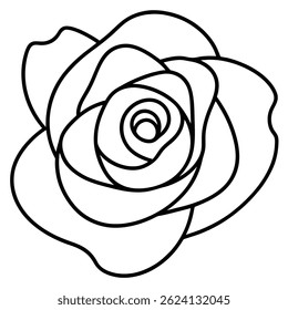 Modern Aesthetic Rose Line Art Illustration – Elegant Minimalist Floral Design