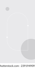 Moderne ästhetische Sterne Design abstrakte Hintergründe für Geschichte Geometrie Banner in den sozialen Medien in grauen Farben editierbare Web Frame Template Linie. Trendy minimalistisch mock up für blog oder shop. Vektorgrafik