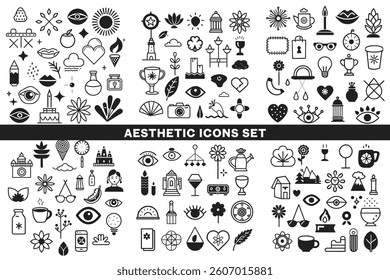 Modern Aesthetic Vector Icon Set