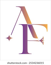 Moderno diseño elegante y minimalista del monograma del AF