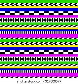 Modern African Geometrical Stripes Pattern
