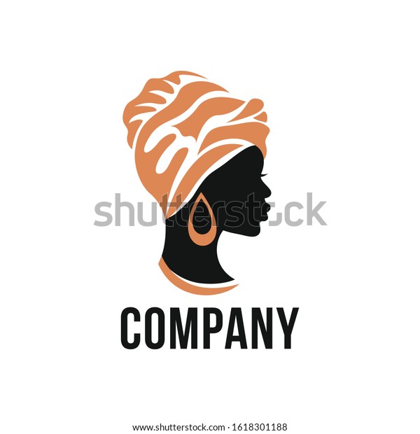Modern African Woman Logo Vector Illustration Stock Vector (Royalty ...