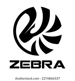 Modernes afrikanisches Zebra-Logo. Vektorgrafik.