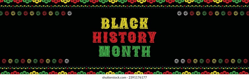 Modern Afro-Centric Celebration: Black History Month 2024 - Illustration of African Culture  American Heritage in Canada and the United States