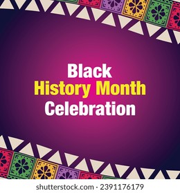 Modern Afro-Centric Celebration: Black History Month 2024 - Illustration of African Culture  American Heritage in Canada and the United States