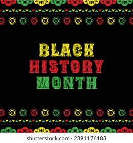 Modern Afro-Centric Celebration: Black History Month 2024 - Illustration of African Culture  American Heritage in Canada and the United States