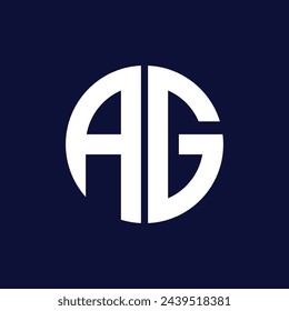 diseño moderno del logotipo de ag circle