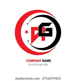 Modern AG Monogram Logo Branding Design. Vector illustration.