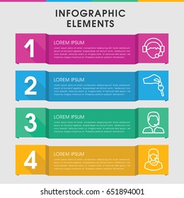 Modern agent infographic template. infographic design with agent icons includes customer support, operator. can be used for presentation, diagram, annual report, web design.