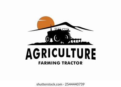 Modern agricultural equipment tractor logo design	