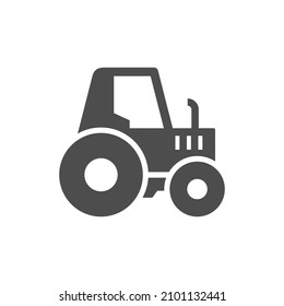 Modern agricultural tractor glyph icon