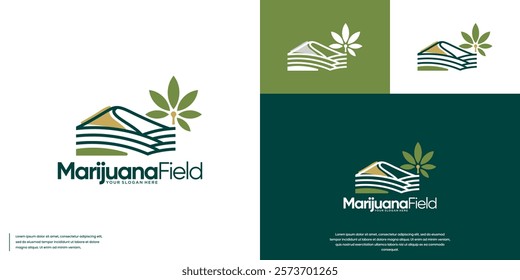 modern agriculture, natural health products, cannabis, logo graphic design.