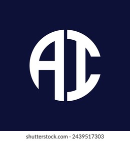diseño moderno del logotipo del círculo de ai