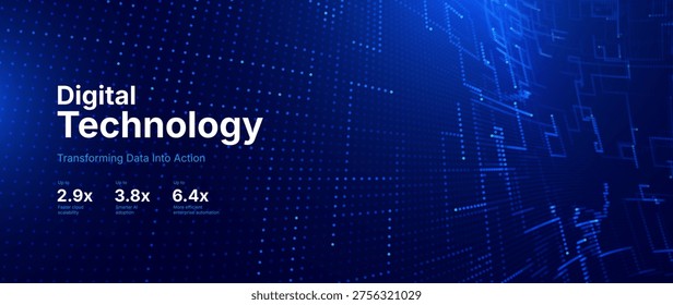 Modern AI Data Flow in Digital Network. Tech Background for Technology Integration. AI, Digital Business and Big Data Visualization Presentation Backdrop Concept.