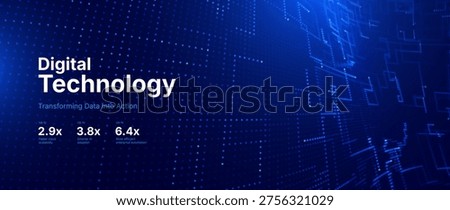 Modern AI Data Flow in Digital Network. Tech Background for Technology Integration. AI, Digital Business and Big Data Visualization Presentation Backdrop Concept.