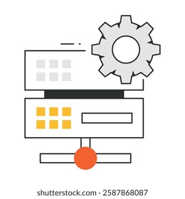 A modern AI infrastructure icon representing cloud computing, neural networks, and AI-powered systems.