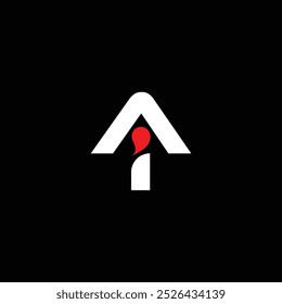 Vetor de design de logotipo de IA moderno