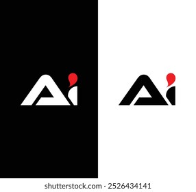 Modern AI Logo Design Vector