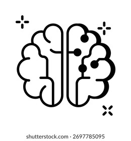 Modern AI neural network icon symbolizing deep learning and data connections.