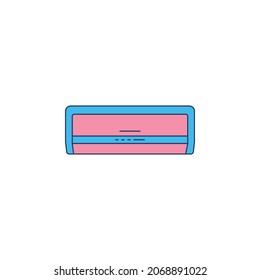 Modern air conditioner icon vector