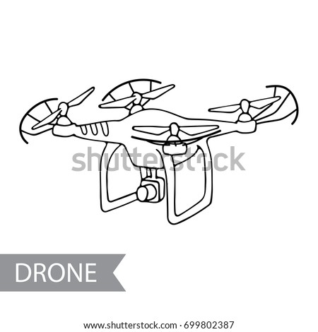 Modern Air Drone Remote Control Drone Stock Vector ...