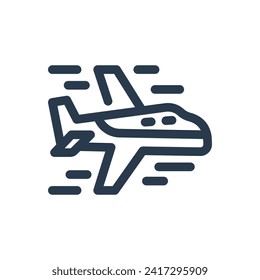 Modern Aircraft Design Vector Icon Illustration