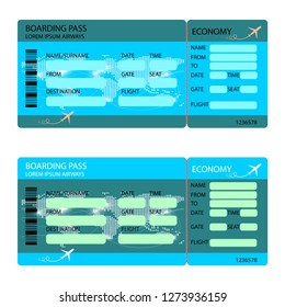 Modern Airline Boarding Pass Tickets useful, editable. And printable Perfect for use in a wide range of new media templates: Web Marketing Agency, Social Media Services Showcase, Online Marketing Apps