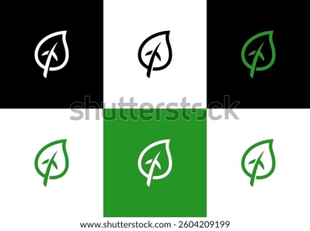 modern airplane leaf illustration vector logo